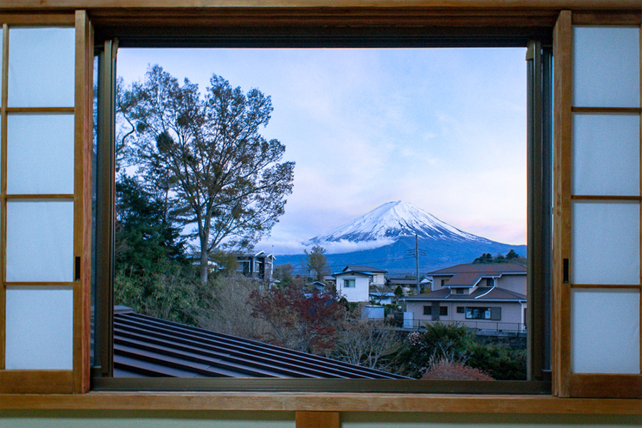 客室からの富士山